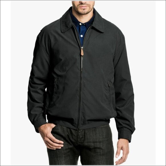 Men's London Fog Auburn Lightweight Zip Front Golf Jacket-L45500T(Black)Size 2XT - Picture 1 of 5